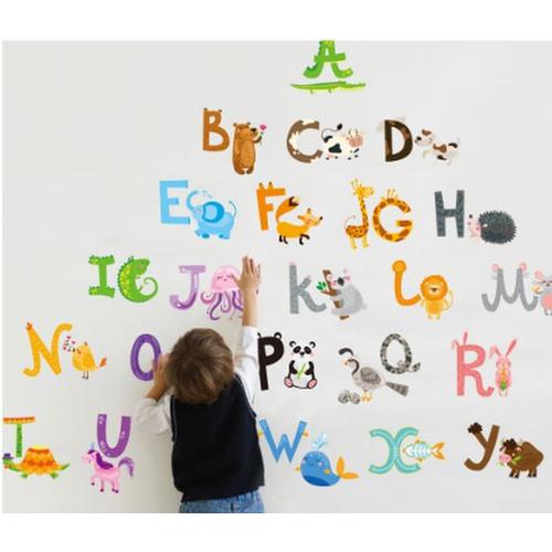 Foto Produk Animal Alphabet II ABC1058 - Stiker Dinding / Wall Sticker dari farisha shop