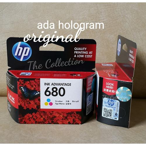 Foto Produk SEALED COLOR Tinta HP 680 Printer Original Ink Deskjet 111 2135 3635 dari Toko Online Jempol