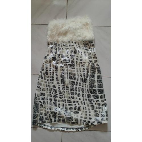Jual White Leopard Printed Mini Dress 