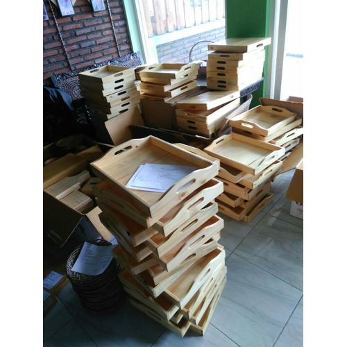 Foto Produk Nampan / Baki / Tray Kayu Pinus 40 x 30 - Melengkung dari el_artgallery