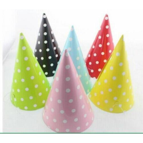 Foto Produk Topi Ulang Tahun Motif Polkadot dari Reaw Store