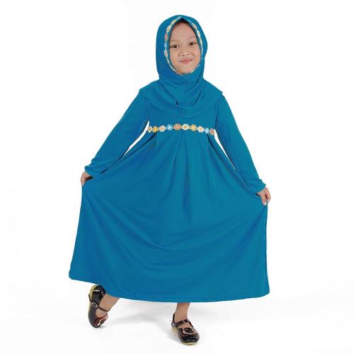 Foto Produk Baju Muslim Anak Perempuan Warna Biru Muda Lucu dari Grone