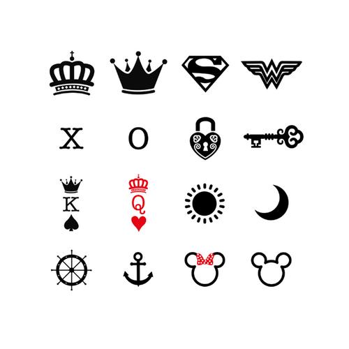 Foto Produk Lolitattoo Temporary Tattoo Couple Signs dari Lolitattoo Shop
