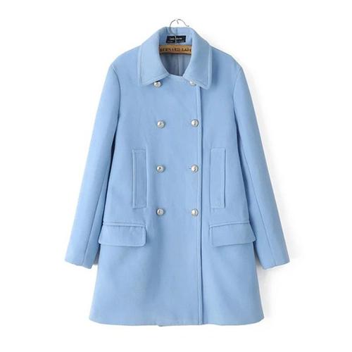 bright blue winter coat