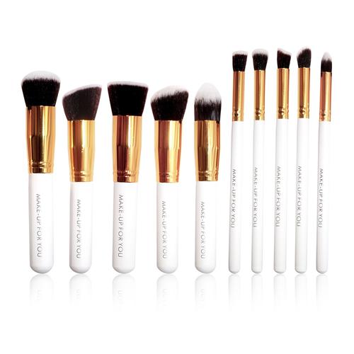 Foto Produk Brush Set Makeup for you - The Basic 10 Luxury White with Gold Bezel dari twindshop