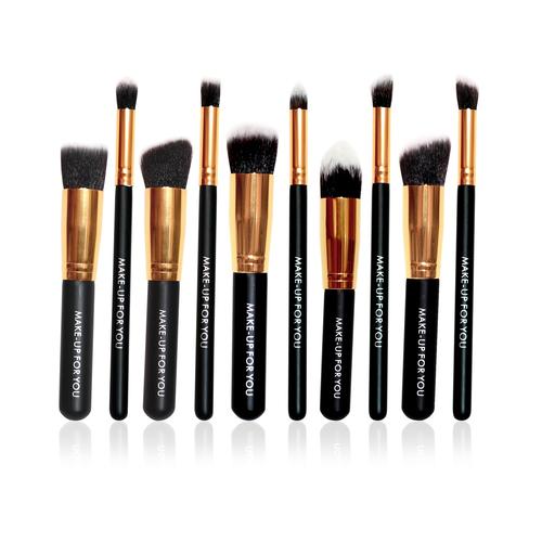 Foto Produk Brush Set Makeup for you - The Basic 10 Rich Black with Gold Bezel dari twindshop
