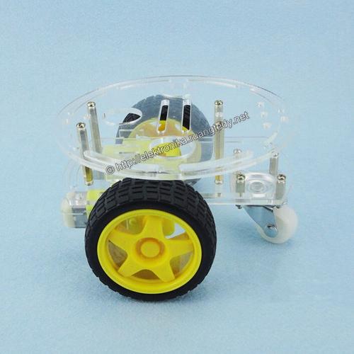 Gambar 2WD Mini Round Double Deck Smart Robot Car Chassis for Arduino etc dari TOKO BEY undefined Tokopedia