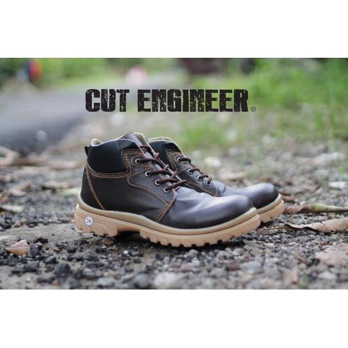 Foto Produk Cut Engineer Trainer Work Safety Boots Leather Dark Brown dari Cut Engineer