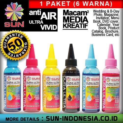 Foto Produk SUN Tinta Art Paper Epson DURA ULTRA INK 100 ml (1 Set 6 Warna) dari SUN INDONESIA