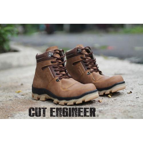 Foto Produk Cut Engineer Chelsea Safety Boots High Leather Brown (114) dari Cut Engineer
