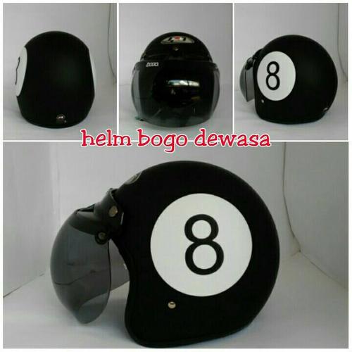 Helm Bogo Retro Klasik JPN Angka 8 SNI 