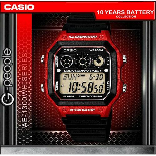 Jual Jam Casio AE 1300 WH 4AV ORIGINAL Garansi 1Th Water Resist 100 Metet -  Merah - Kab. Musi Rawas - Astronaut Store | Tokopedia