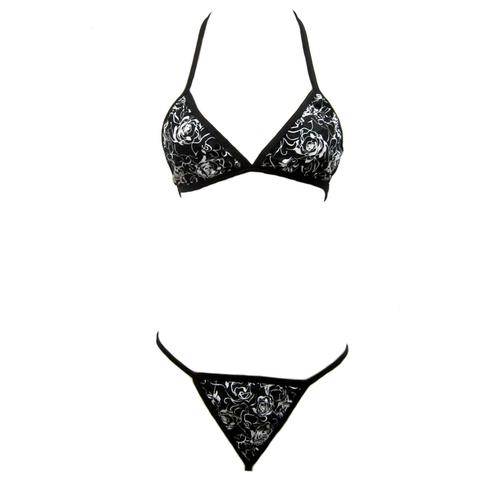 Foto Produk Lingerie X Lingerie L-970 Elegant Black Rose Inner Lingerie Bikini dari Lingerie X Lingerie