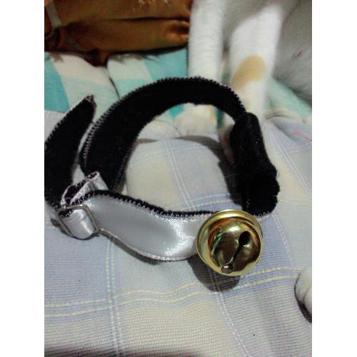 Foto Produk kalung hitam lonceng besar untuk kucing dari alhamdulillahshop