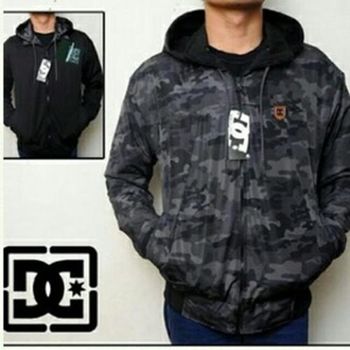 Foto Produk Jaket Parasut Bolak Balik DC Army Loreng Hitam Abu dari Jaket Parasut