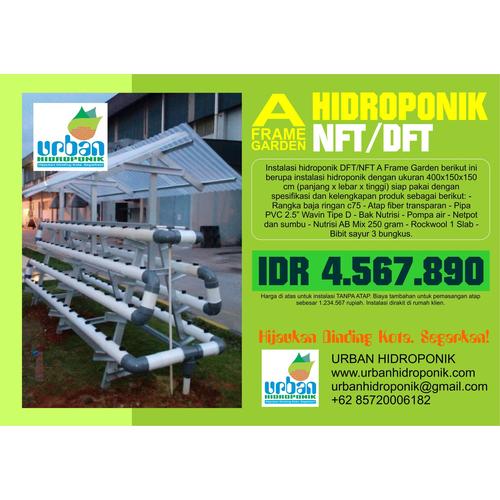 Foto Produk Instalasi Hidroponik A Frame Garden 4x1.2x1.5 Meter dari Urban Hidroponik