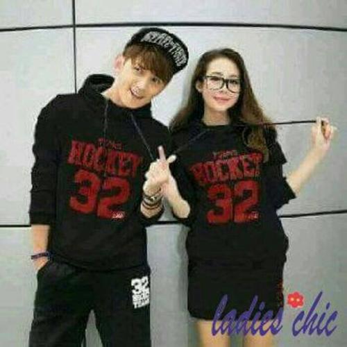Foto Produk jaket couple hokey32 black/sweater couple/baju couple/kaos couple dari P&G