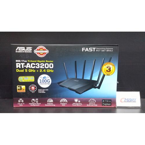 Foto Produk ASUS RT-AC3200 Tri-Band Wireless-AC3200 Gigabit Router GARANSi 3Tahun dari PASSONLINESHOP