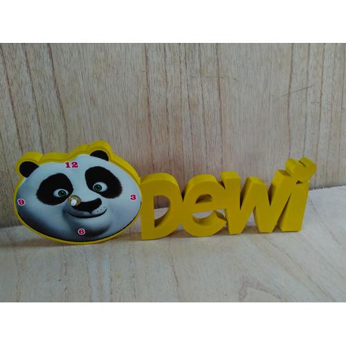 Foto Produk Jam nama karakter kado hadiah karakter kungfu panda dari woodjepara