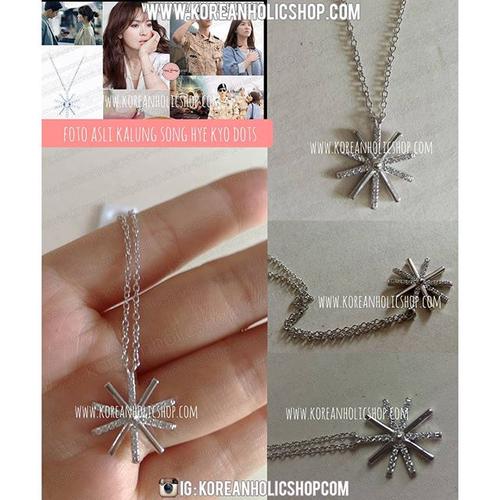 Foto Produk Kalung Song Hye kyo Descendants of the sun flower diamond dari Koreanholicshop