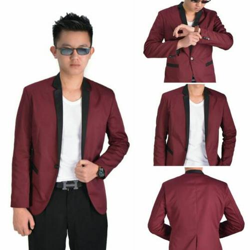 maroon casual blazer