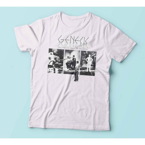 Kaos Band Genesis T-Shirt Gildan White 