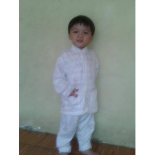 Foto Produk baju koko stelan putih anak 2 dan 3 tahun dari aamaleeq