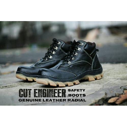 Foto Produk sepatu safety KULiT ASLI Radial Cut Engineer Black dari Cut Engineer