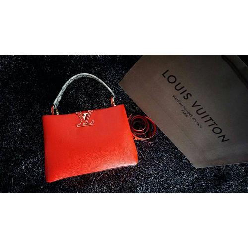 Capucines python handbag Louis Vuitton Gold in Python - 16747208
