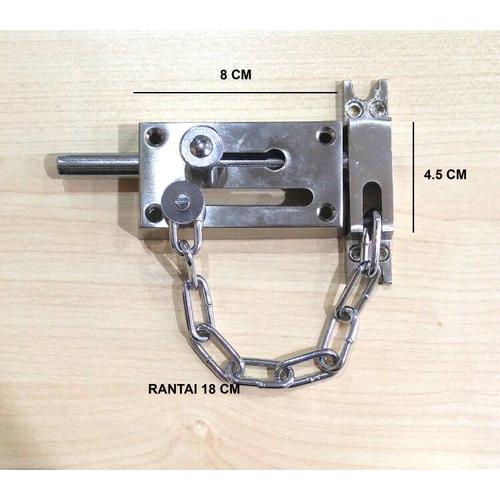 Foto Produk Grendel Rantai Pintu Ferza - Silver dari Best Corner