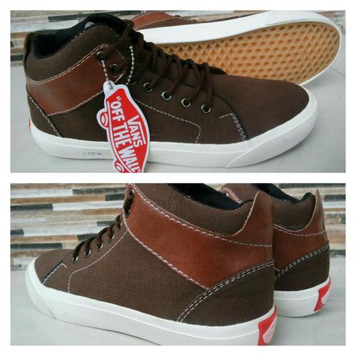 high top vans brown