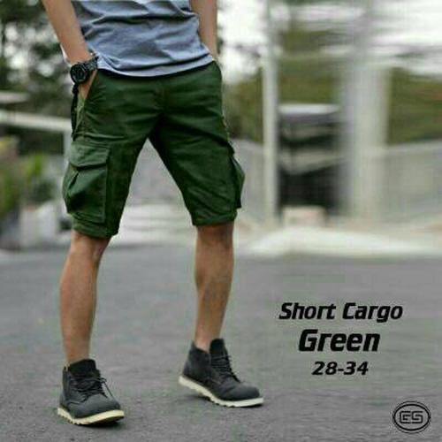 Foto Produk celana cargo pendek hijau murah dari Baijonk Store Bandung