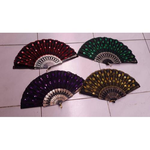 Jual Kipas Tangan Wanita Model Bunga Manik Kota Medan Happy Music Tokopedia