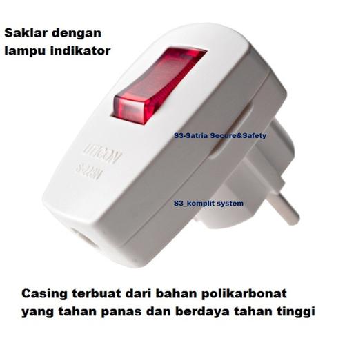 Jual Steker Saklar Uticon / colokan listrik klik on off indicator LED ...