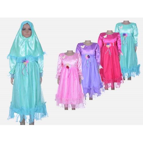 Foto Produk PROMO. SALE. Baju Muslim Anak Perempuan. Gamis Saten Anak. Baju Anak dari AK2 HAPPY SHOP
