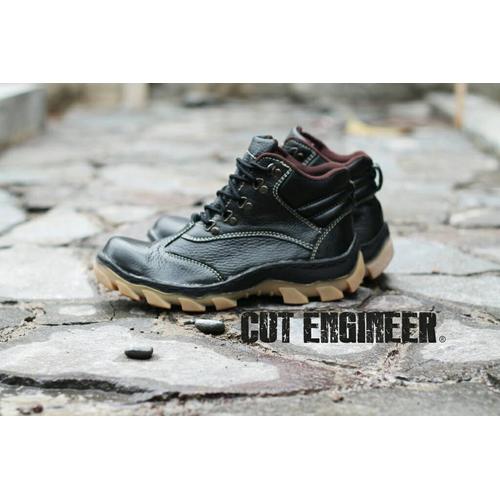 Foto Produk sepatu Safety boots KULIT ASLI cut engineer hitam dari Cut Engineer