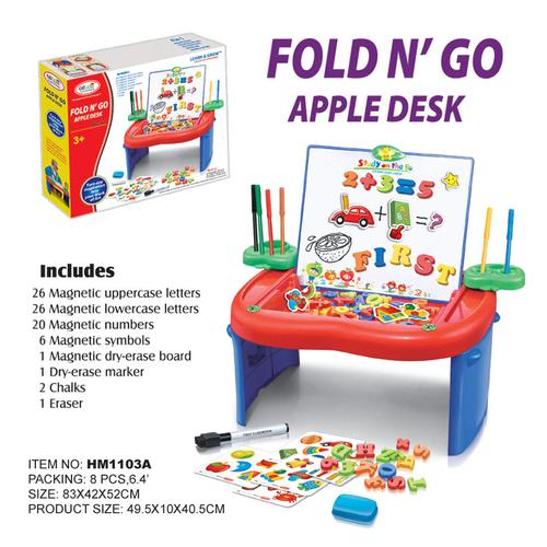 Gambar First Classroom Fold N' Go Apple Desk Creative Art Learning Desk ABC + dari toy house shop undefined Tokopedia