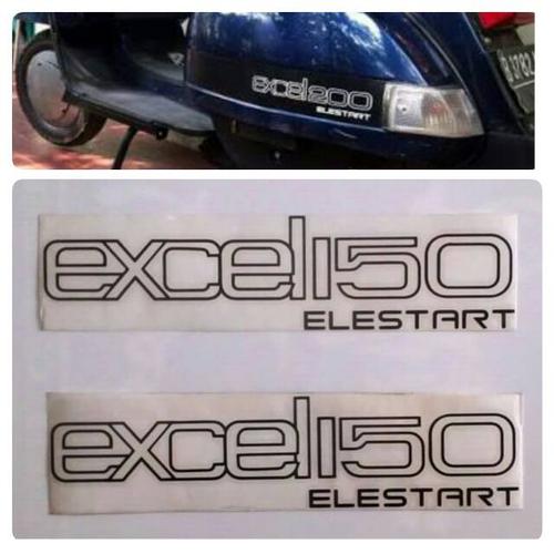 Jual Vespa Cutting Sticker Vespa Excel Elestart Hitam 150 Kota