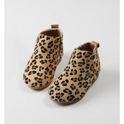 leather leopard boots