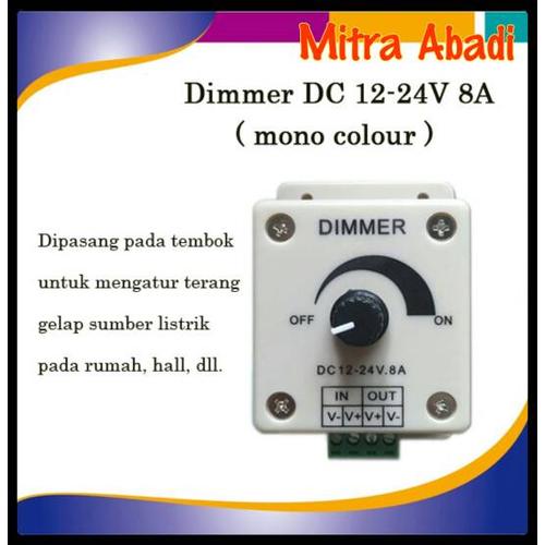 Foto Produk Dimmer DC 12-24V 8A Single Colour dari Toko Mitra Abadi