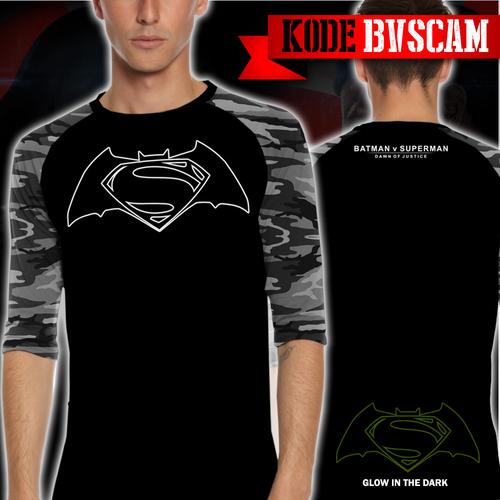 Kaos Raglan Camouflage BVS Glow In The 