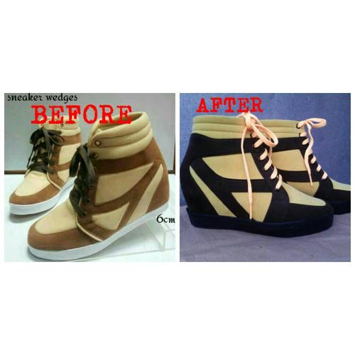 yellow sneaker wedges