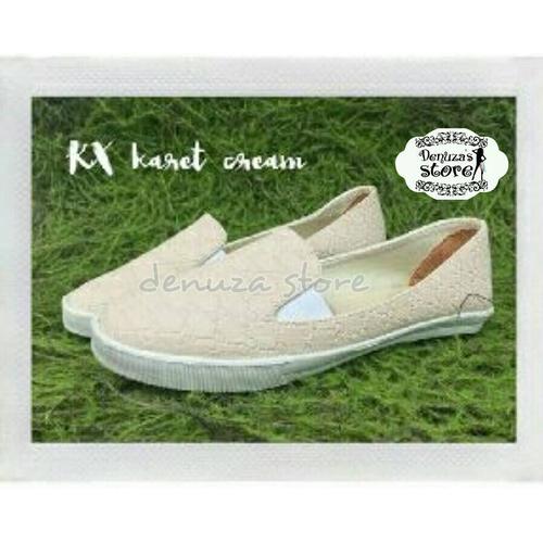 Foto Produk flatshoes / sepatu flat karet cream dari Denuza's Store