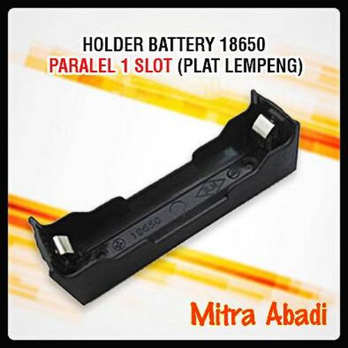 Foto Produk Holder/Tempat Battery/Baterai 18650 Pararel 1 Slot (Plat Lempeng) dari Toko Mitra Abadi