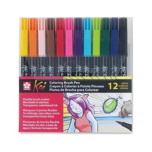 Jual Sakura Koi Coloring Brush Pen 12 Color Set Kota Surabaya