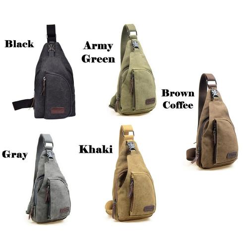 Foto Produk Tas Selempang Pria Slempang Kanvas Murah / Men Sling Shoulder Bag dari toko impor unik