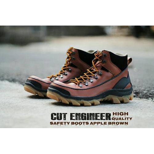 Foto Produk Sepatu Safety Boots Apple Cut Engineer Leather Brown dari Cut Engineer