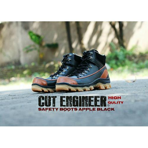 Foto Produk sepatu cut engineer boots safety apple leather black dari Cut Engineer