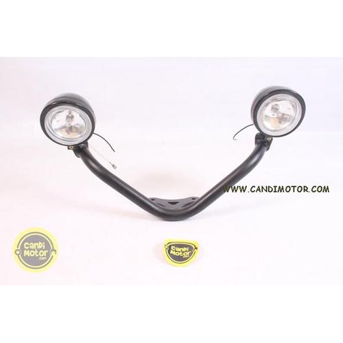 Gambar Lightbar ( Tempat Dudukan Lampu Tambahan + Cree Lamp ) Vulcan S 6505 dari Candi Motor Kab. Banyumas Tokopedia