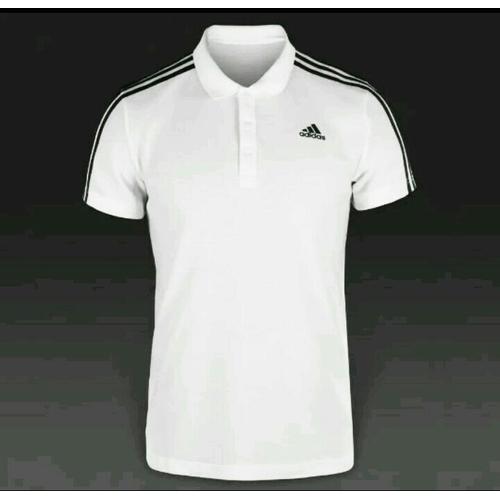 Polo Shirt / Kaos Kerah Adidas ( White 
